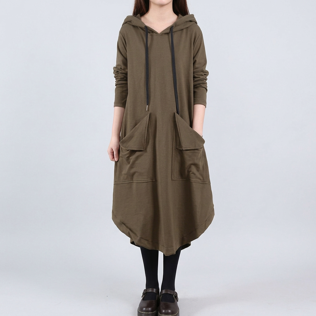 Relaxed Hooded Maxi Dress