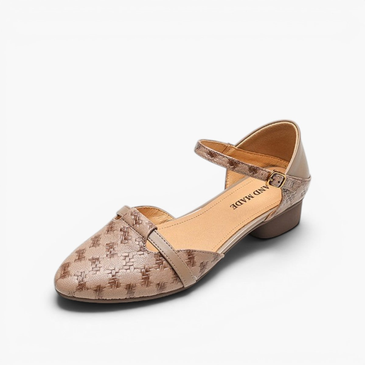 Women's Woven Leather Mary-Janes