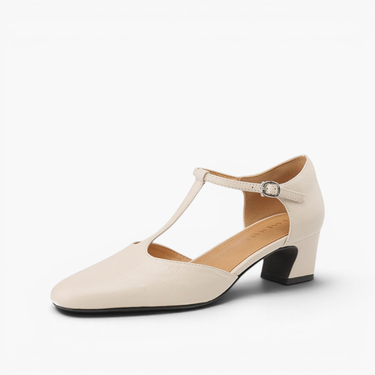 Women's Leather T-Strap Heels