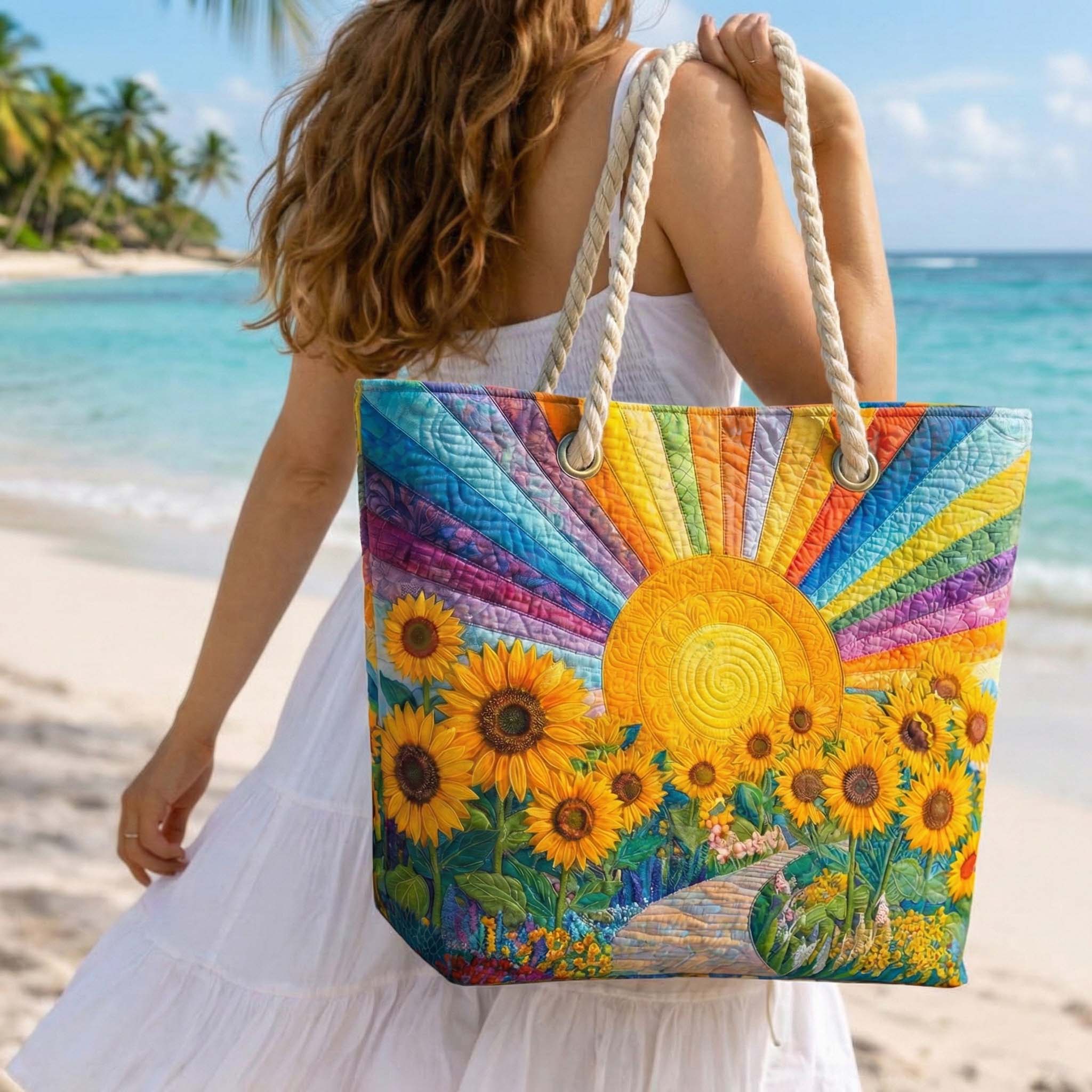 Florianne™ | Quilted Beach Tote Bag
