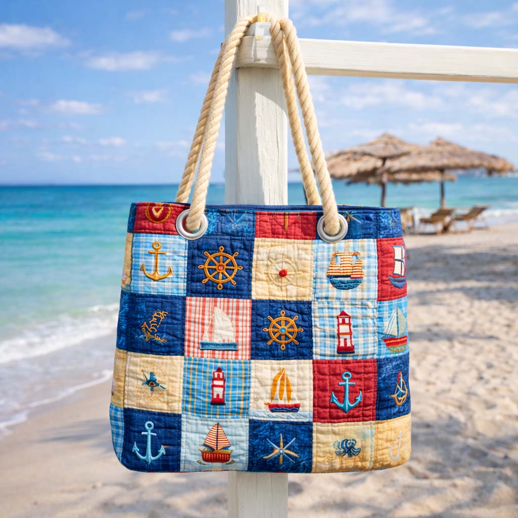 Nautique™ | Beach Bag - Marine Patchwork