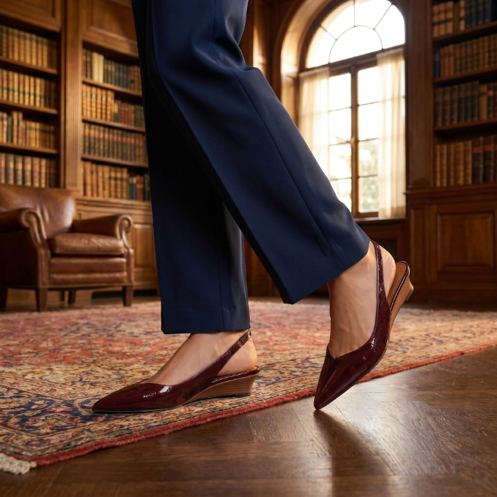 Rexella™ | Comfort Pointed Toe Slingback Heels