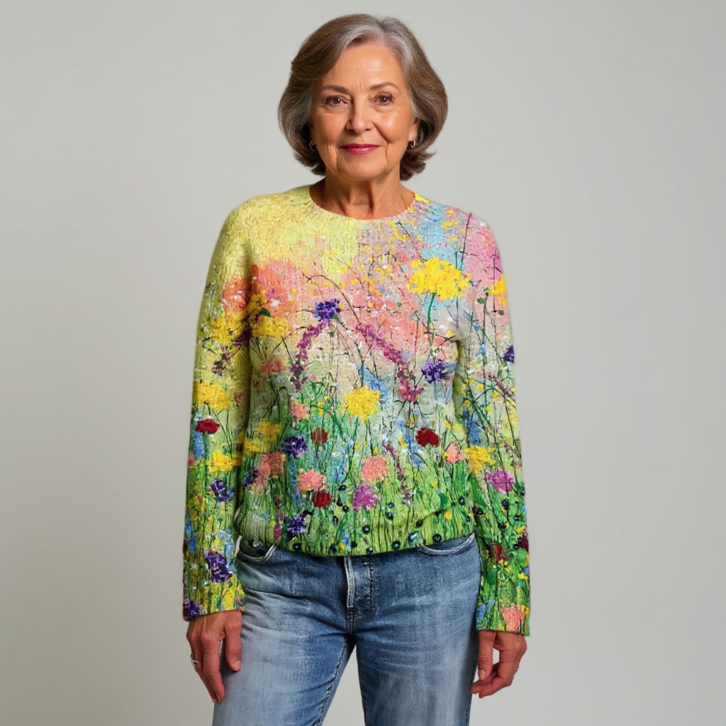 Hildrose™ | Wildflower Print Sweater