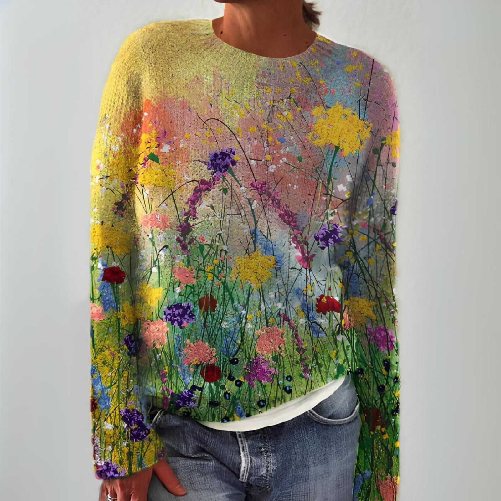 Hildrose™ | Wildflower Print Sweater