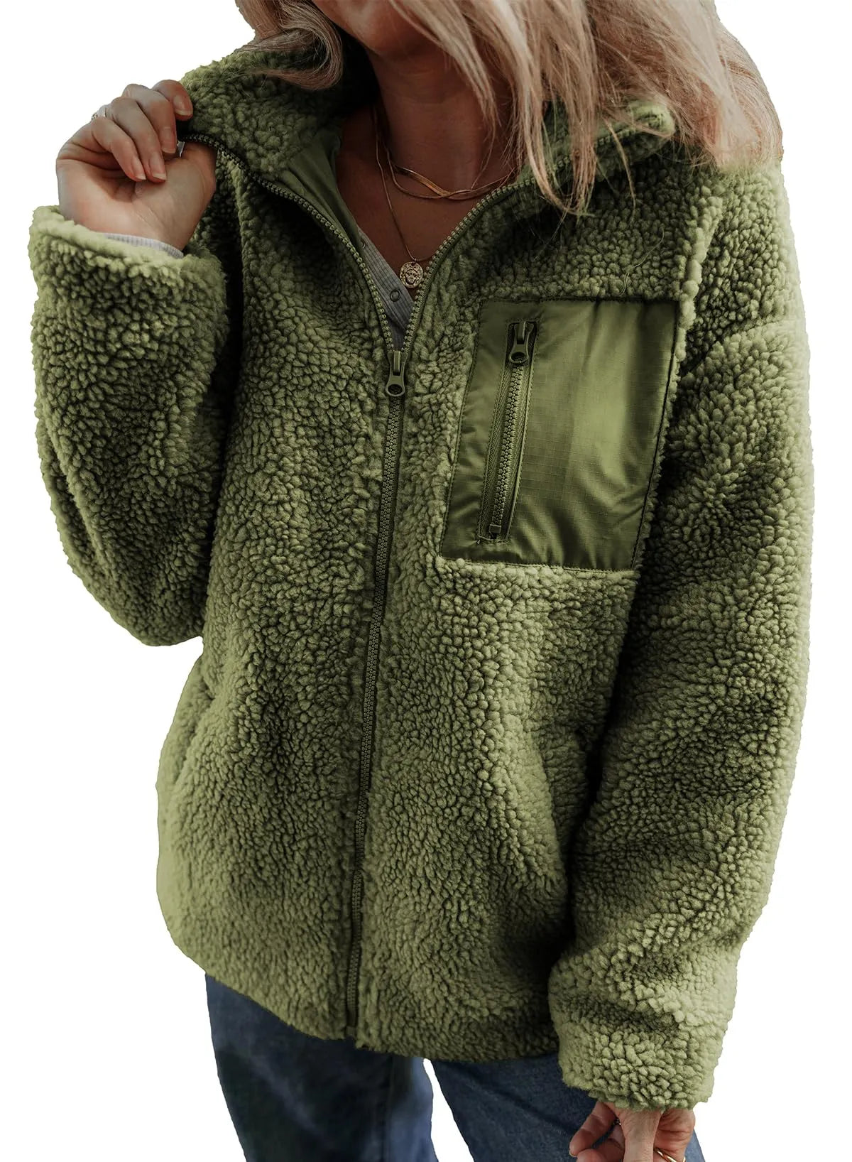 Aurelia | Teddy Full Zipper Fleece Jacket