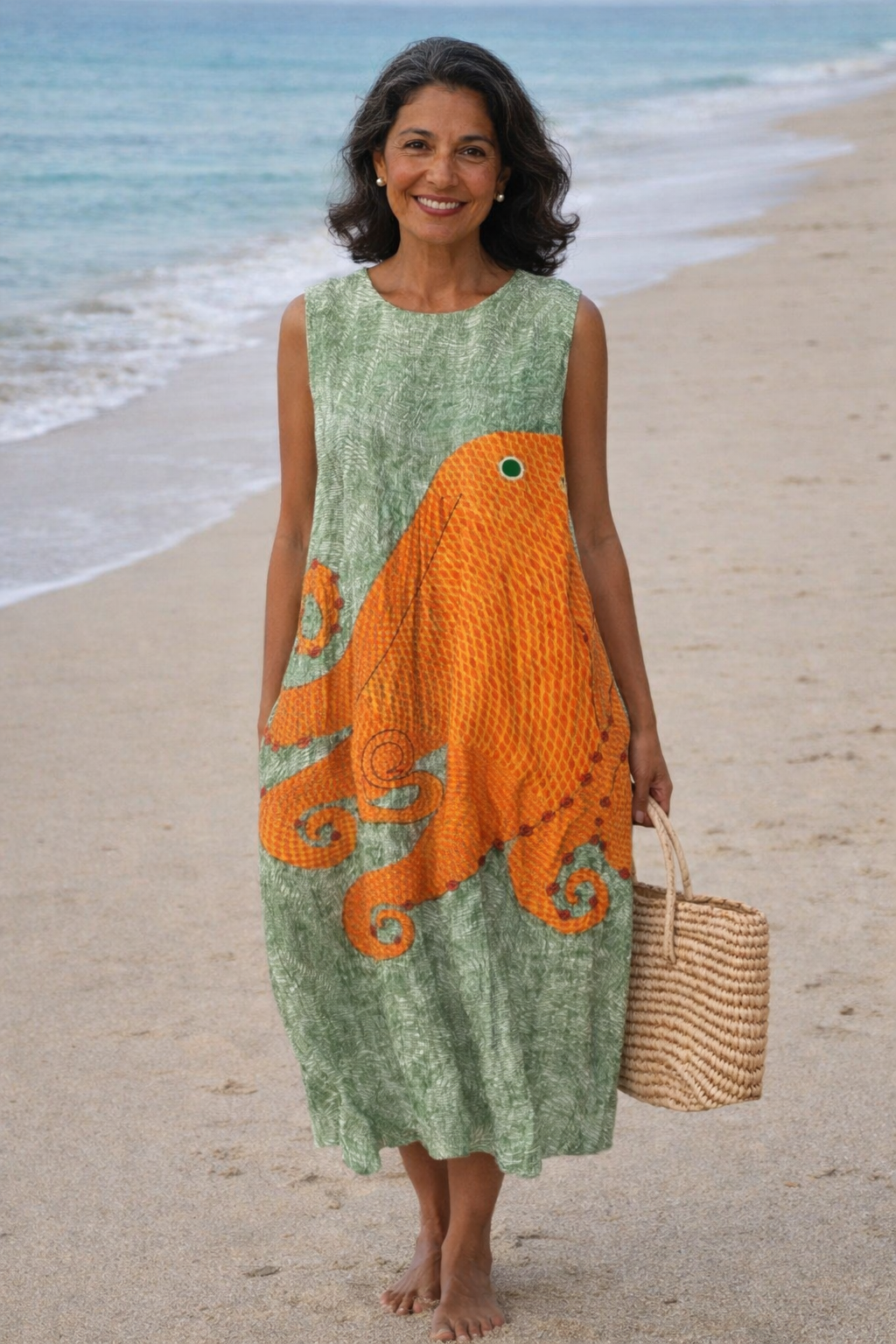 Greta™ | Ocean-Inspired Midi Dress