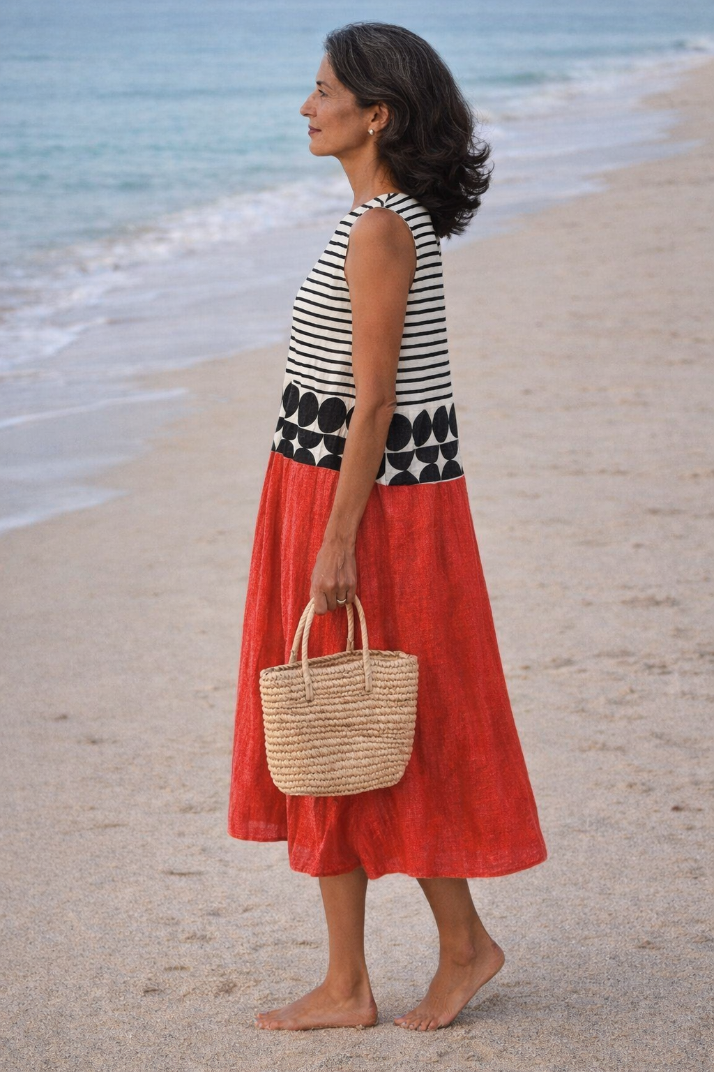 Ivorie™ | Striped Midi Dress