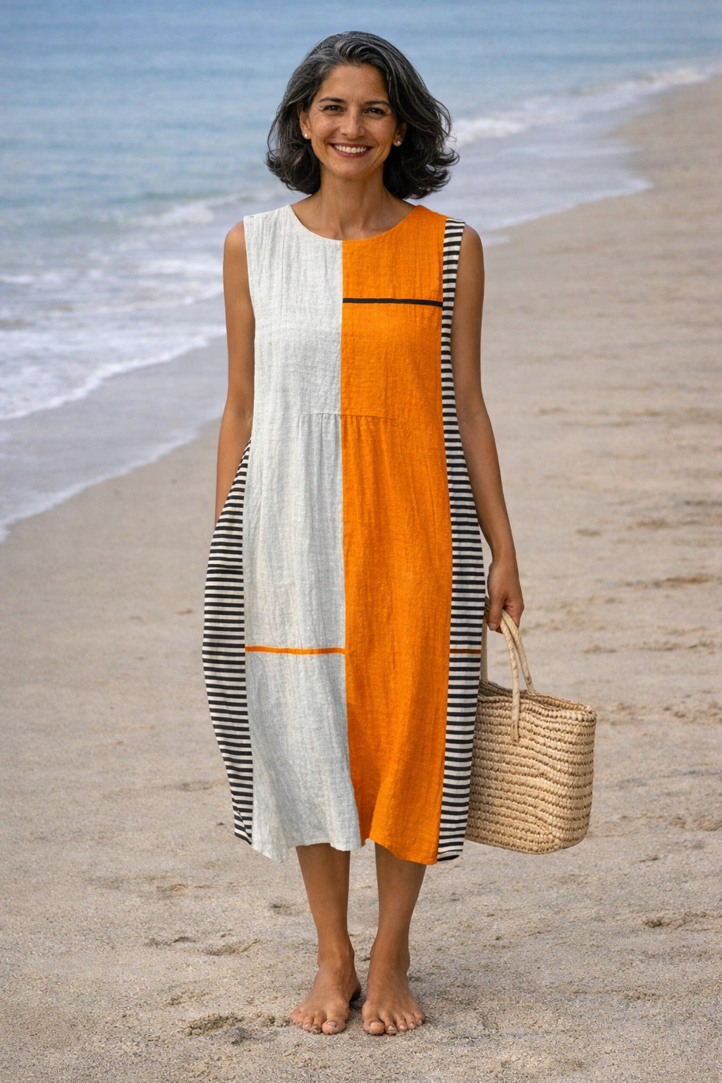 Vantara™ | Striped Midi Dress