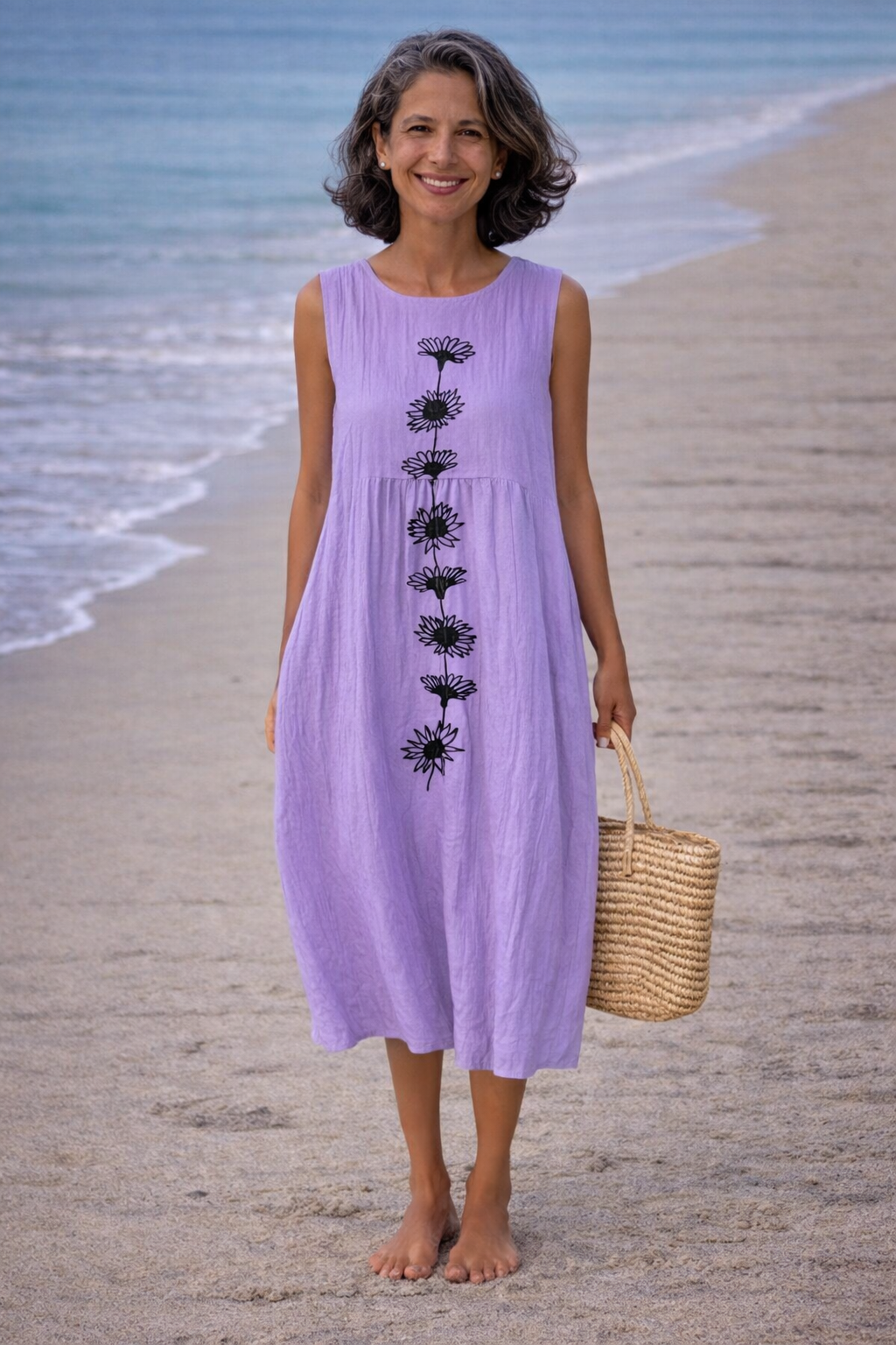 Breelyn™ | Midi Dress with Floral Embroidery