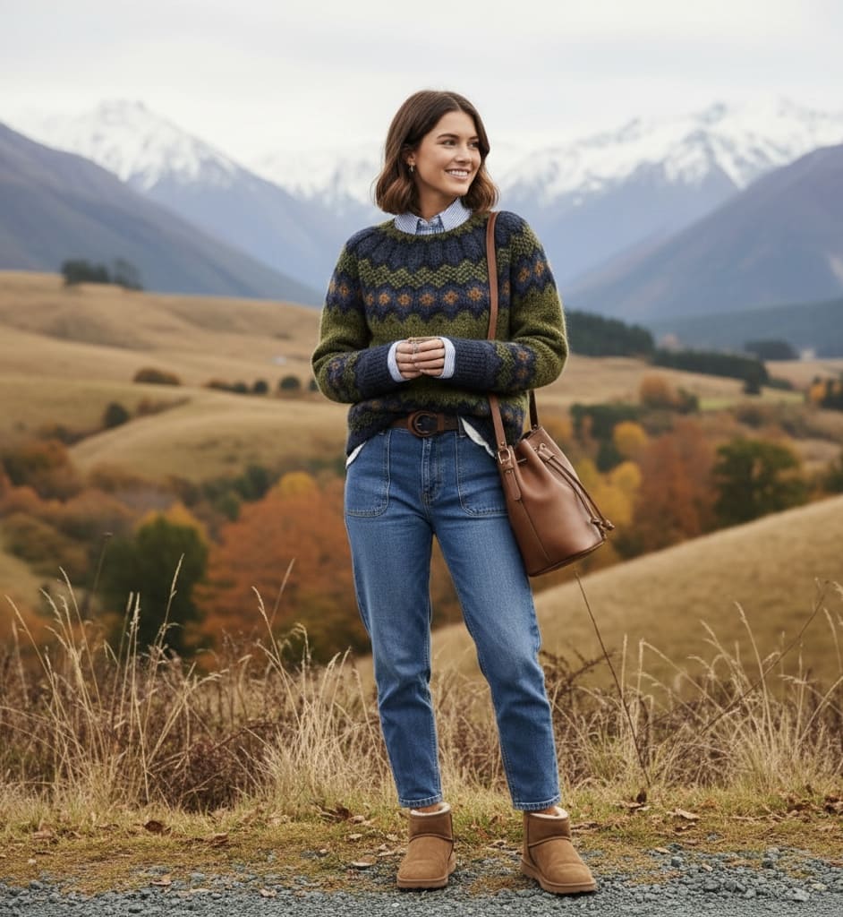 Greta™ | Nordic Fair Isle Crewneck Sweater