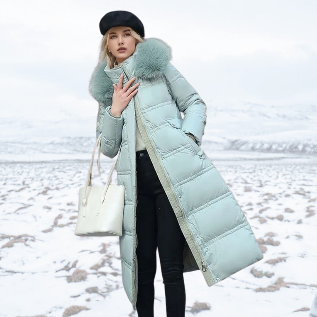 Designer Winter Parka with Fur Hood