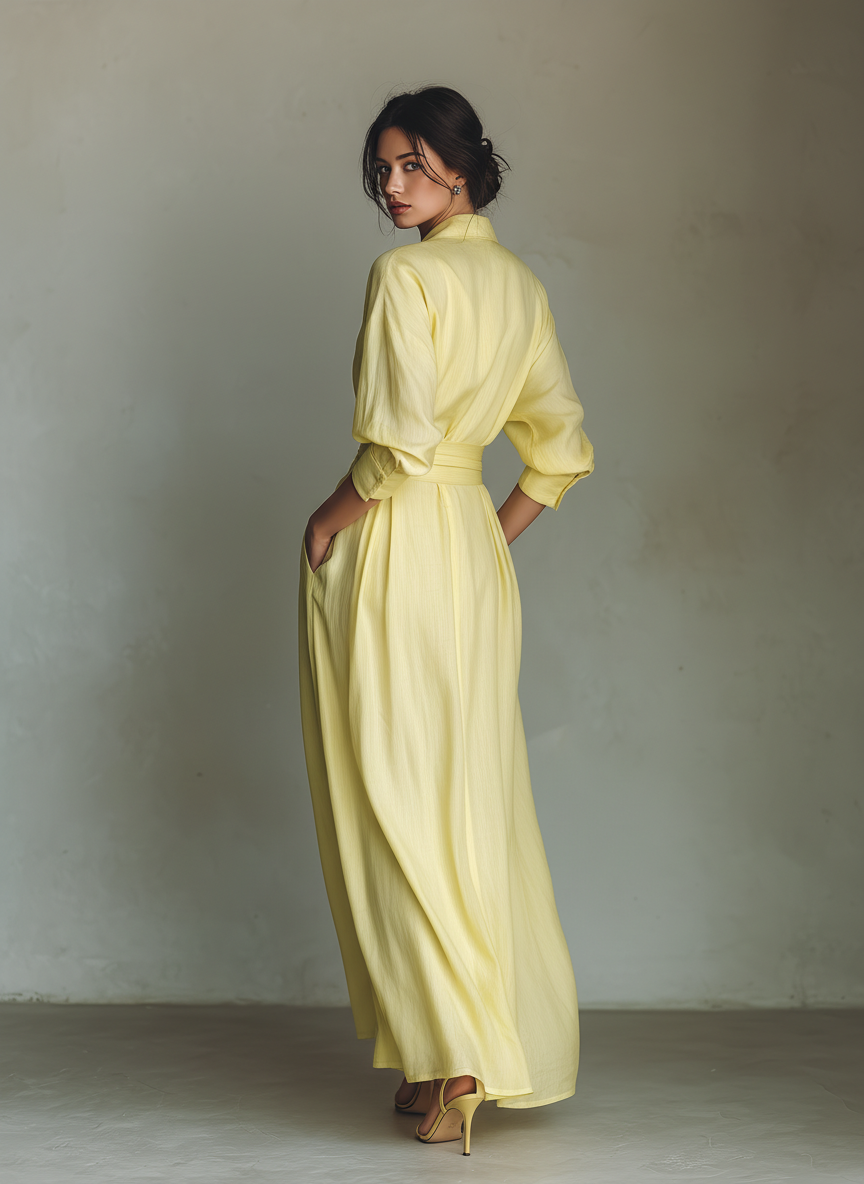 Marvena™ | Elegant Shirt Dress in Casual Maxi Long Style