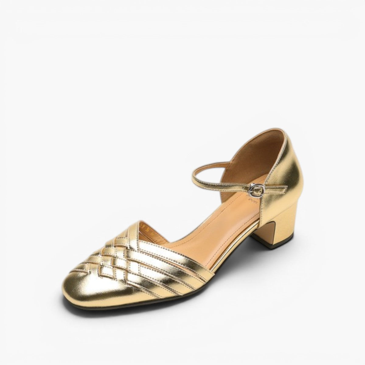 Women's Woven Leather Heels