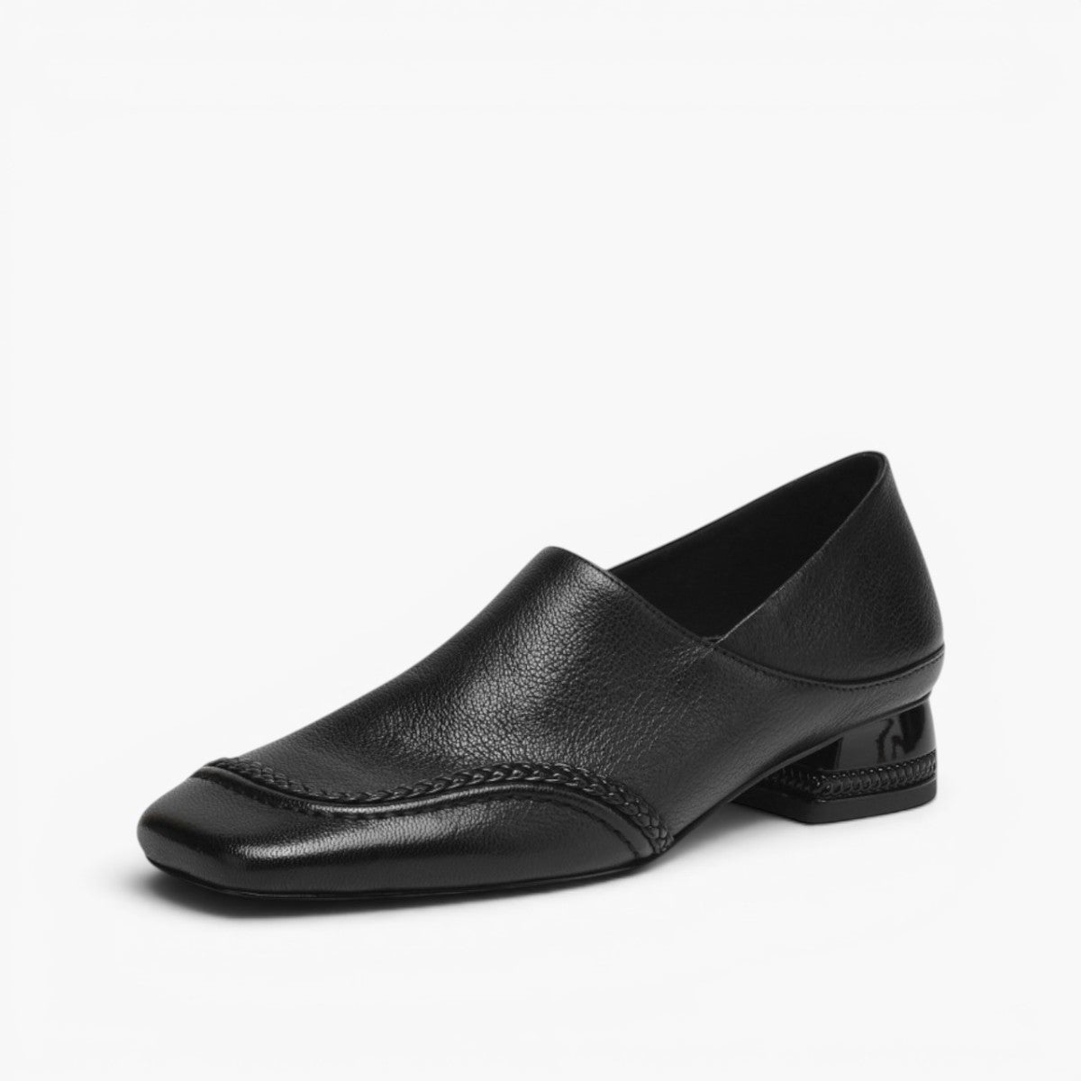 Women's Square-Toe Leather Slip-On
