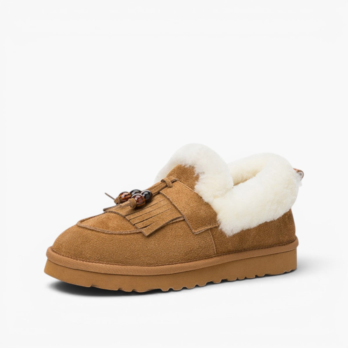 Women's Shearling Suede Loafers