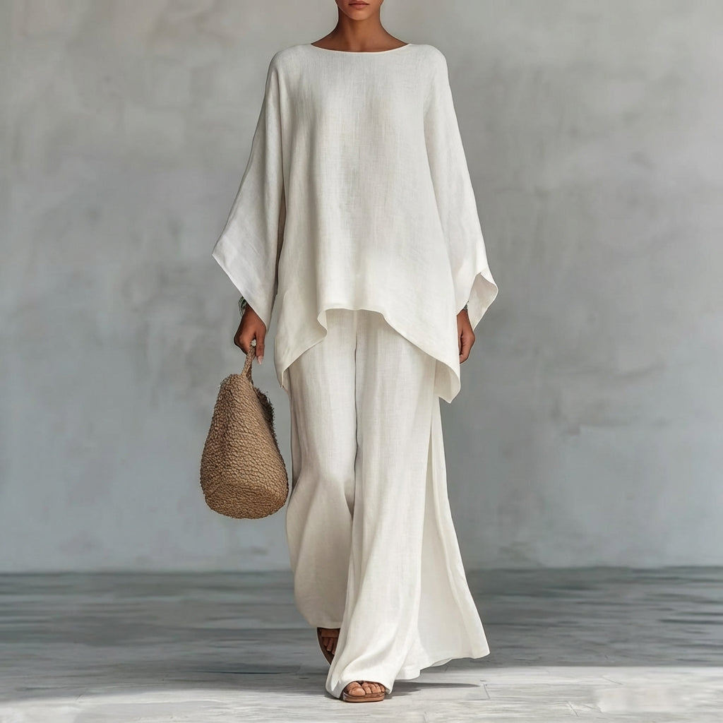 Christine™ | Long-Sleeve Top & Wide-Leg Trouser Set