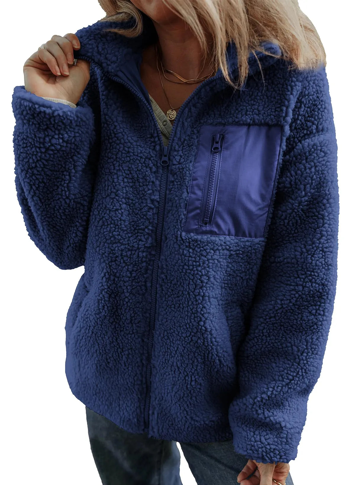 Aurelia | Teddy Full Zipper Fleece Jacket