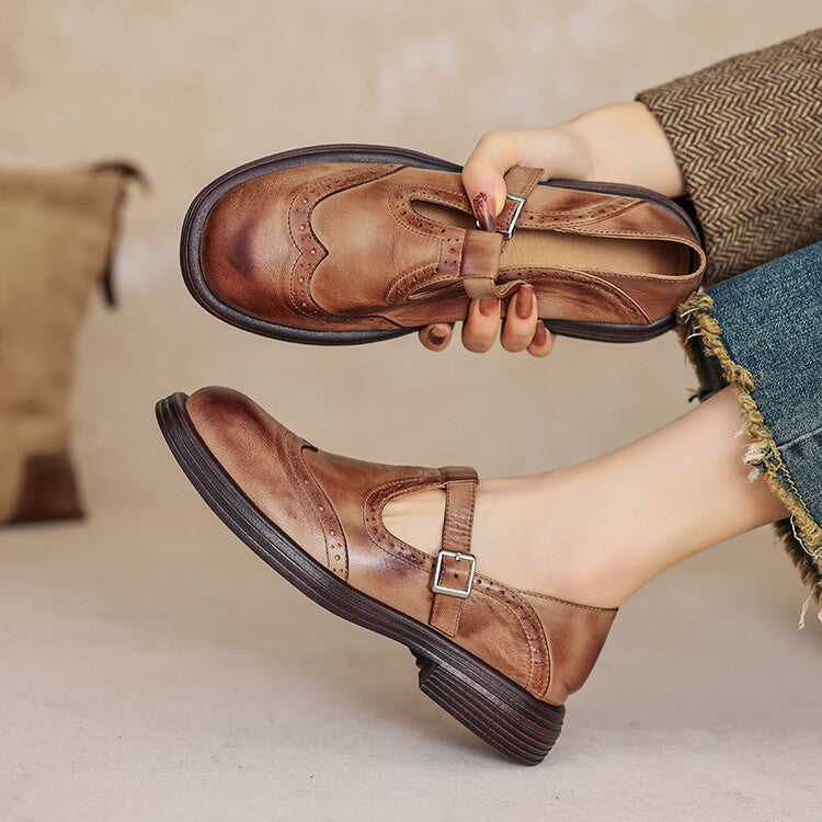Women's Leather Mary Janes