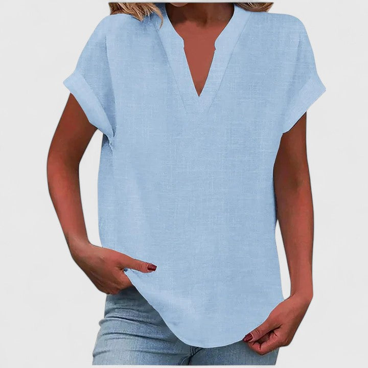 Comfortable V-Neck Blouse