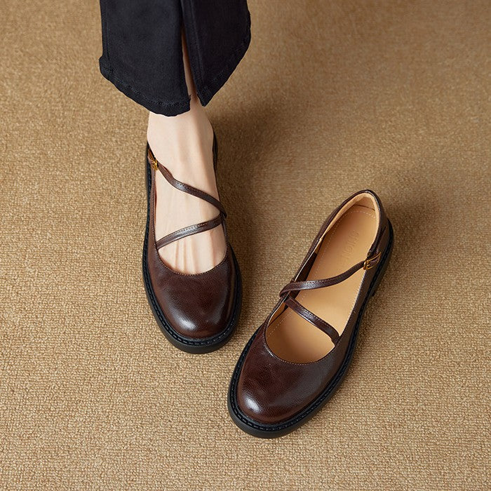 Women's Leather Mary Janes