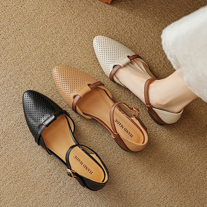Women's Leather Slingbacks