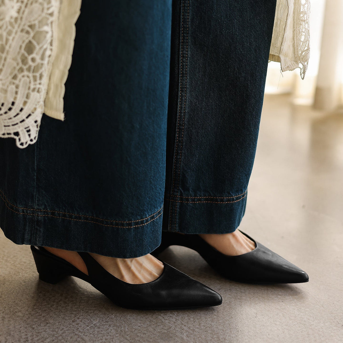 Women's Sculpt Leather Heels