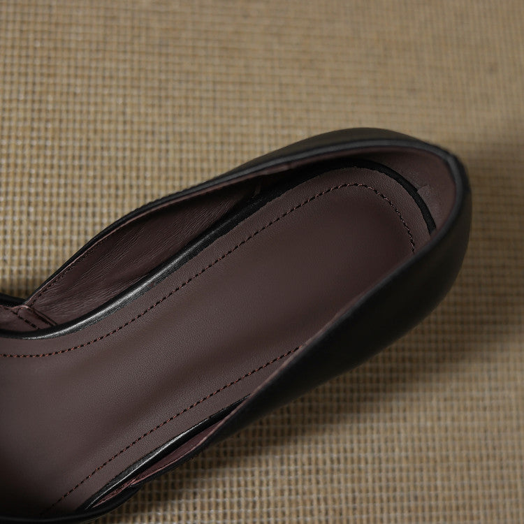 Women's Woven Leather Heels