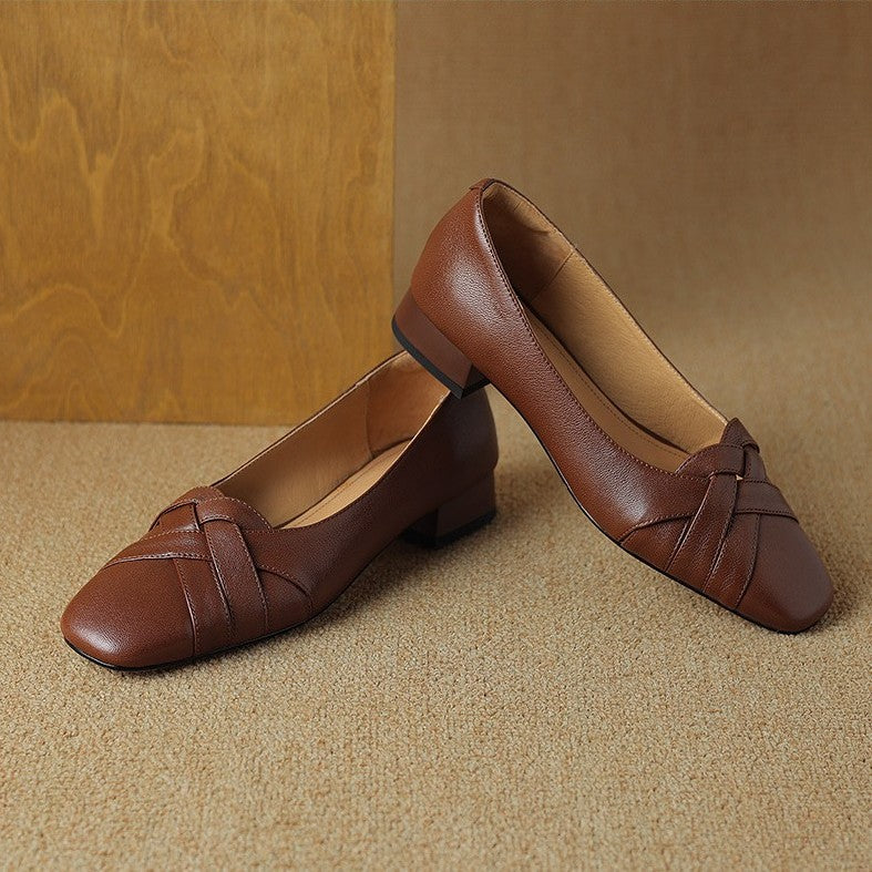 Women's Woven Leather Flats