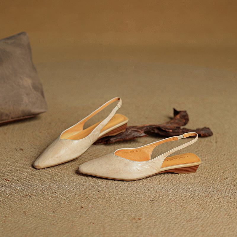 Women's Slingback Leather Flats