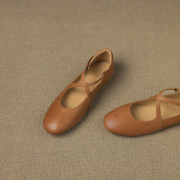 Ottavia™ | Cross-Strap Ballet Flats