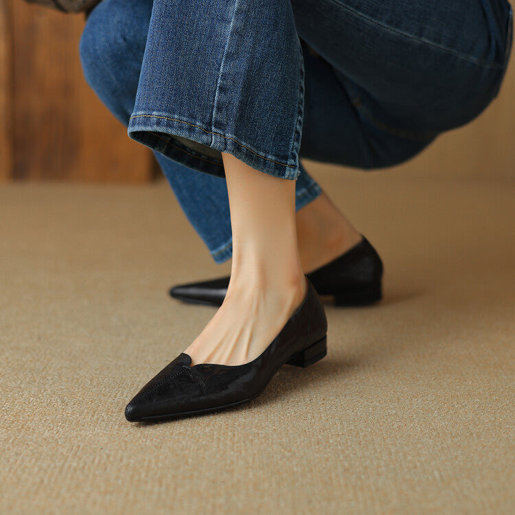Women's Point Leather Flats