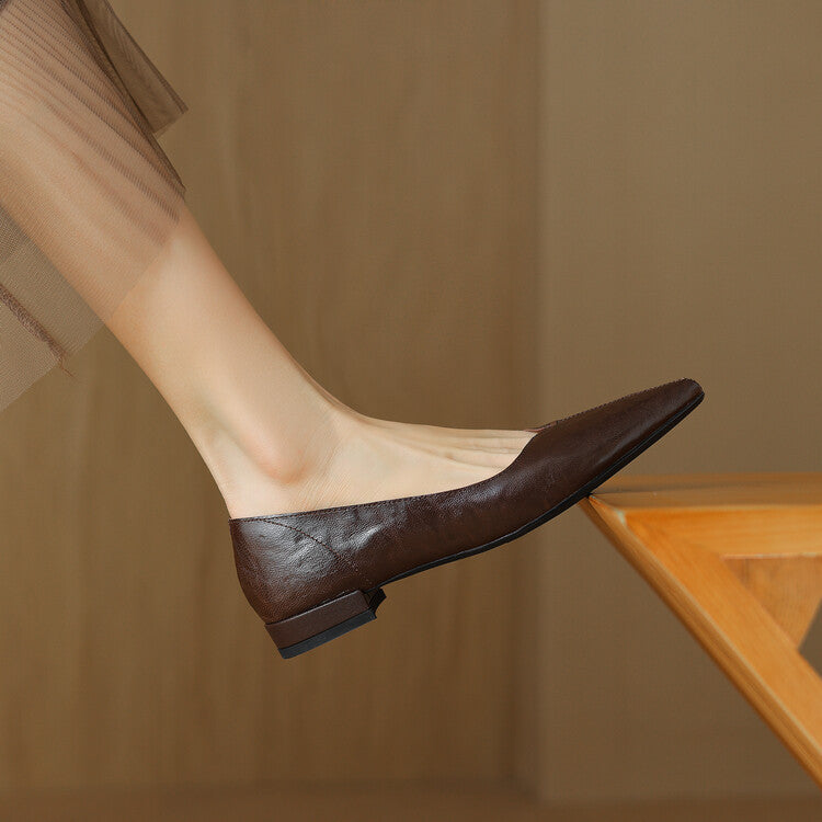 Women's Point Leather Flats
