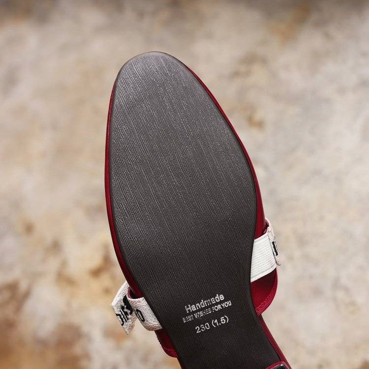 Women's Bow Leather Mules