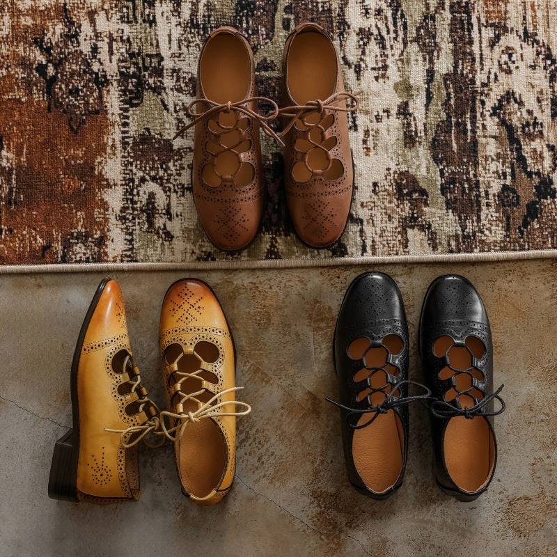 Women's Brogue Leather Oxfords