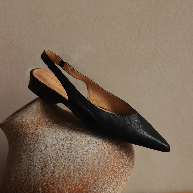 Women's Slingback Leather Flats