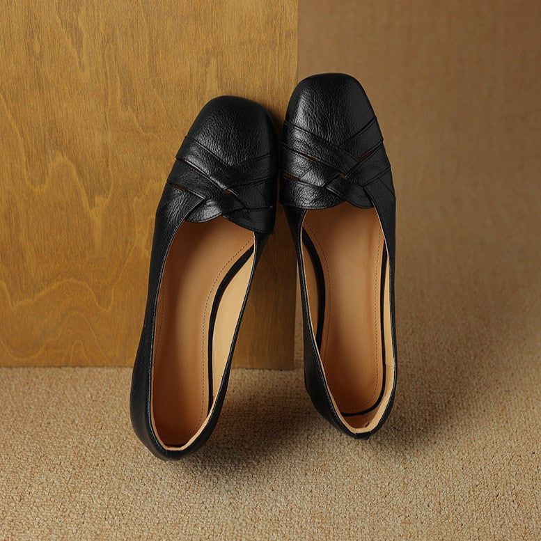Women's Woven Leather Flats