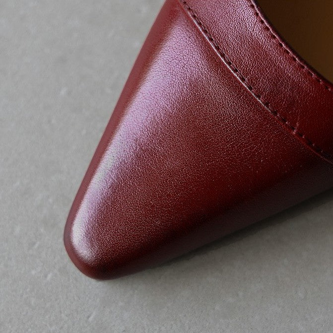 Women's Leather Mary-Jane Heels