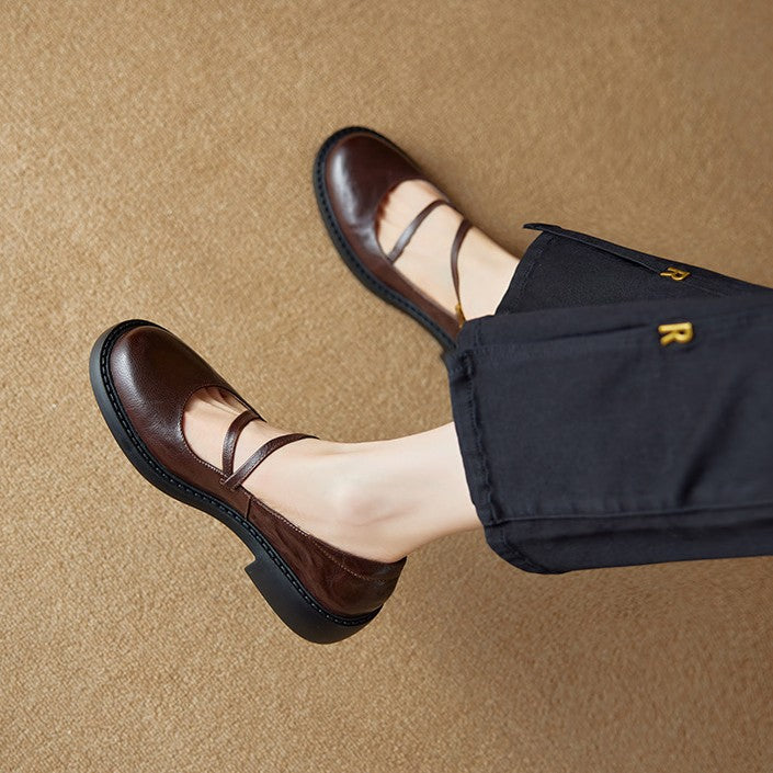 Women's Leather Mary Janes