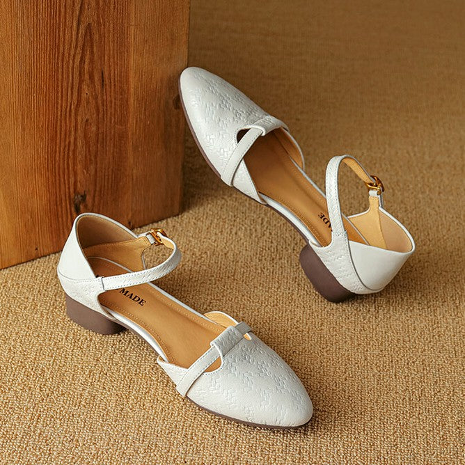 Women's Woven Leather Mary-Janes