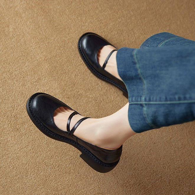Women's Leather Mary Janes
