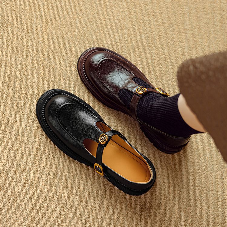 Women's Leather Mary Janes