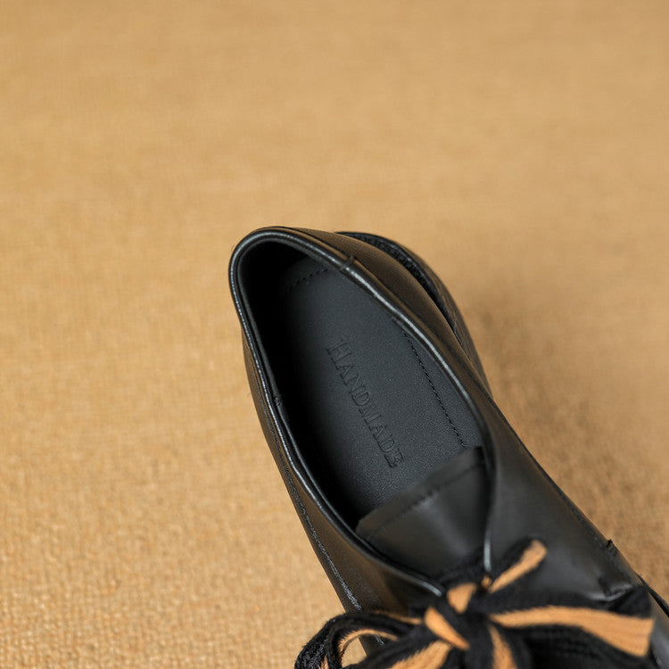 Women's Bow Leather Loafers