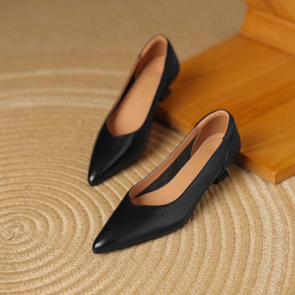 Women's Sculpted Leather Pumps