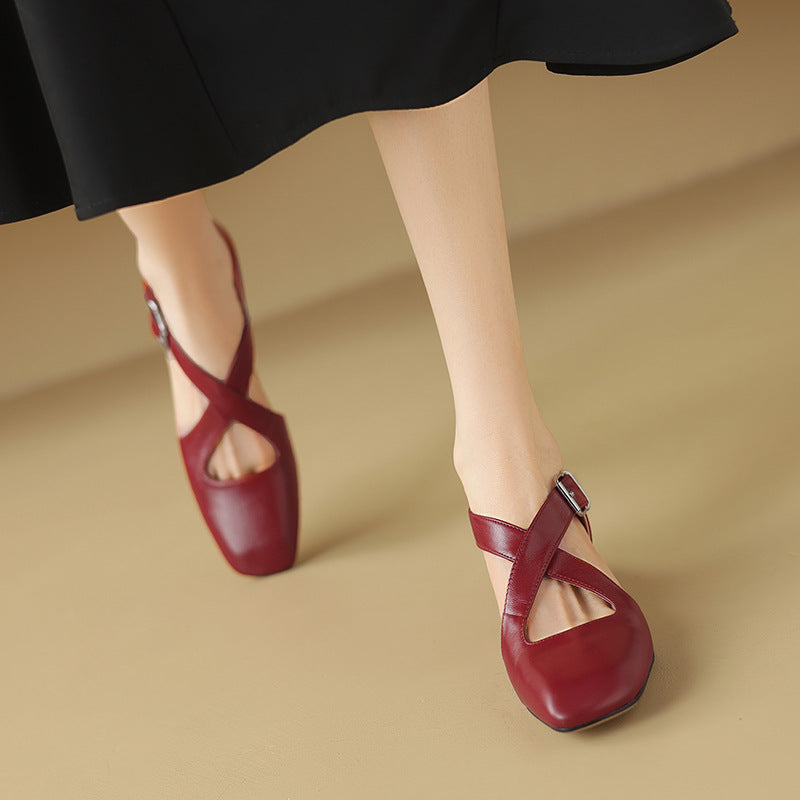 Women's D'Orsay Leather Heels