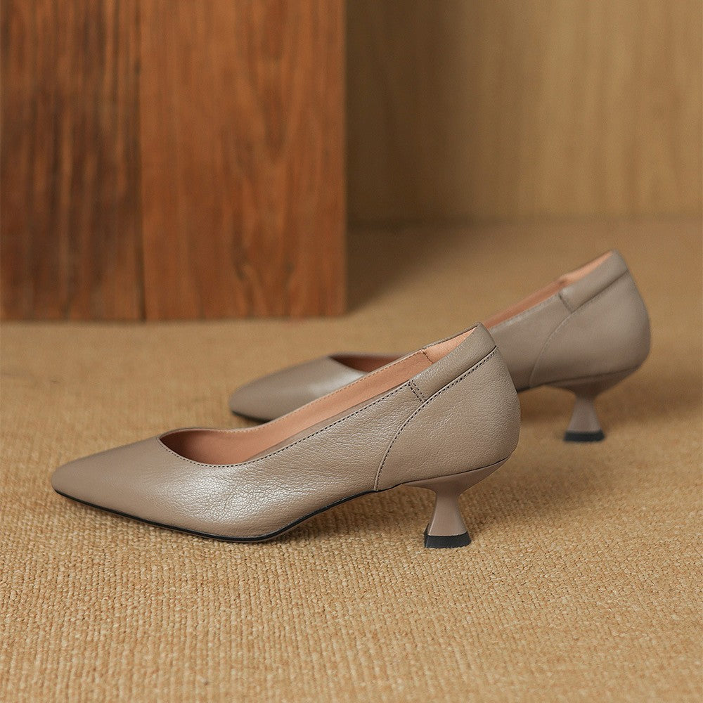Women's Sculpt Leather Pumps