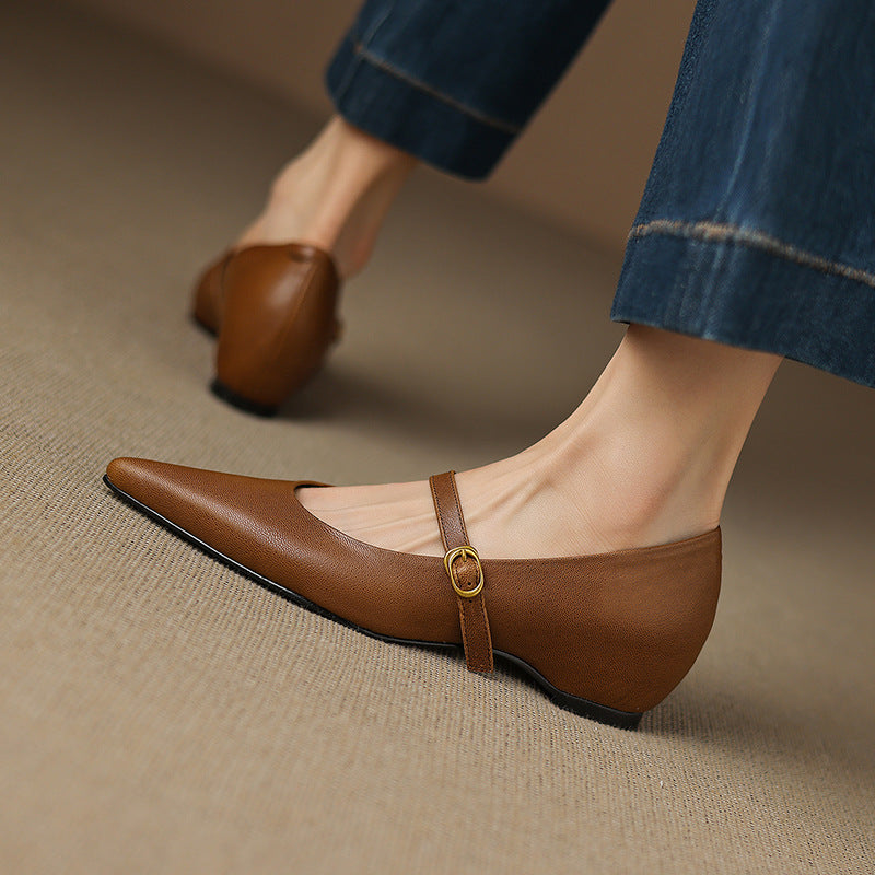Women's Lambskin Leather Mary Janes