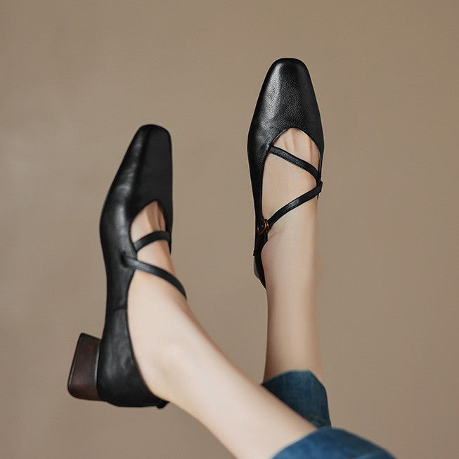 Women's Leather Mary Janes