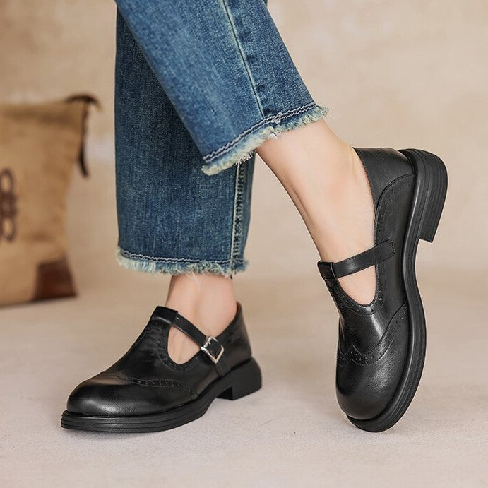 Women's Leather Mary Janes