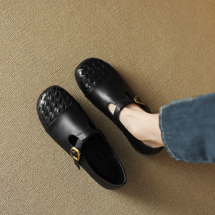 Women's Woven Leather Loafers