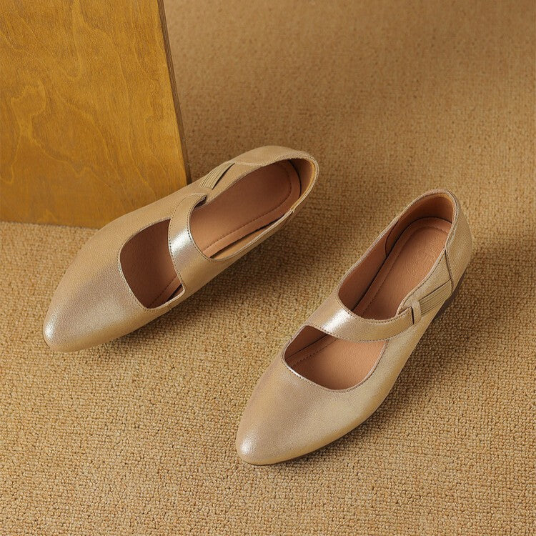 Women's Leather Mary-Jane Heels